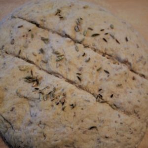 bread dough ready to bake