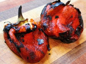 broiled red peppers