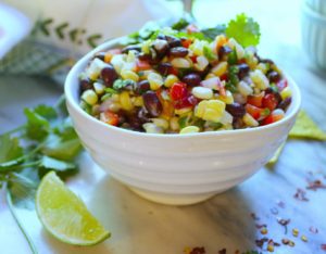 spicy and black bean corn salad