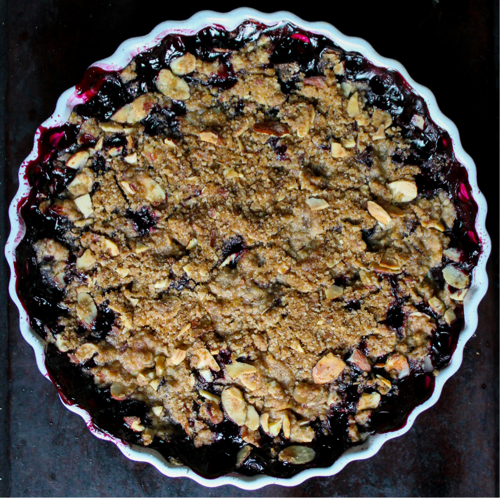 Blueberry Almond Crisp - Vegan Cabin Life