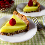 a serving of vegan lemon tart