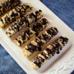 a tray of hazelnut biscotti